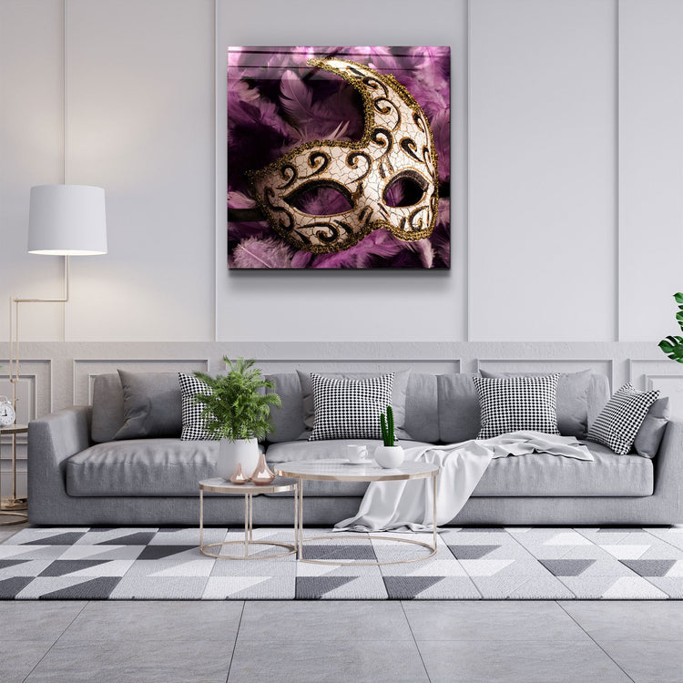 ・"Ball Mask"・Glass Wall Art | Artdesigna Glass Printing Wall Arts.