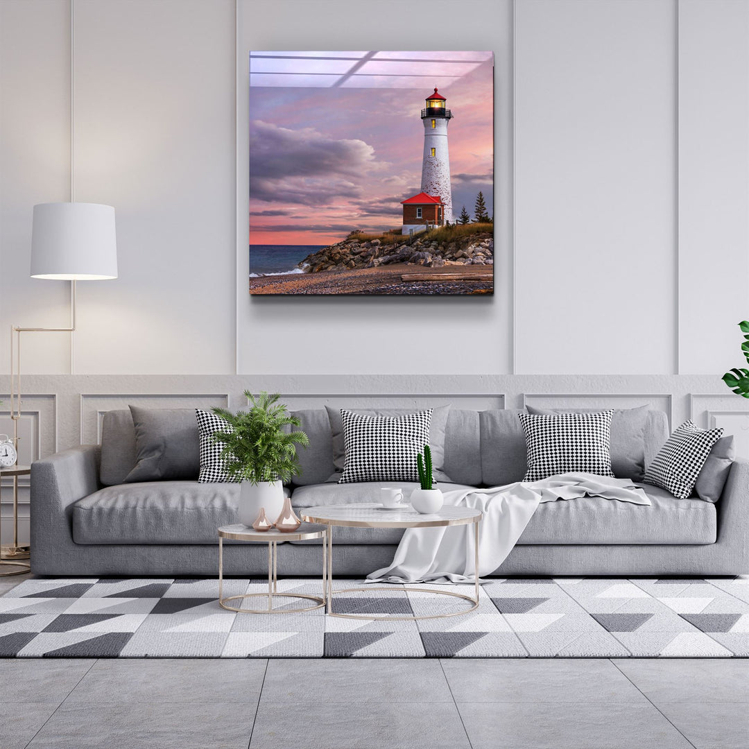 ・"Lighthouse"・Glass Wall Art | Artdesigna Glass Printing Wall Arts.