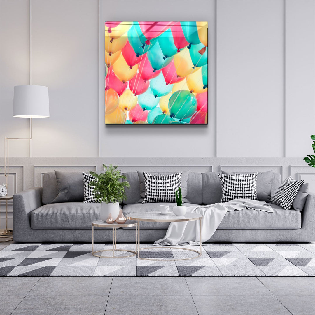 ・"Balloons"・Glass Wall Art | Artdesigna Glass Printing Wall Arts.