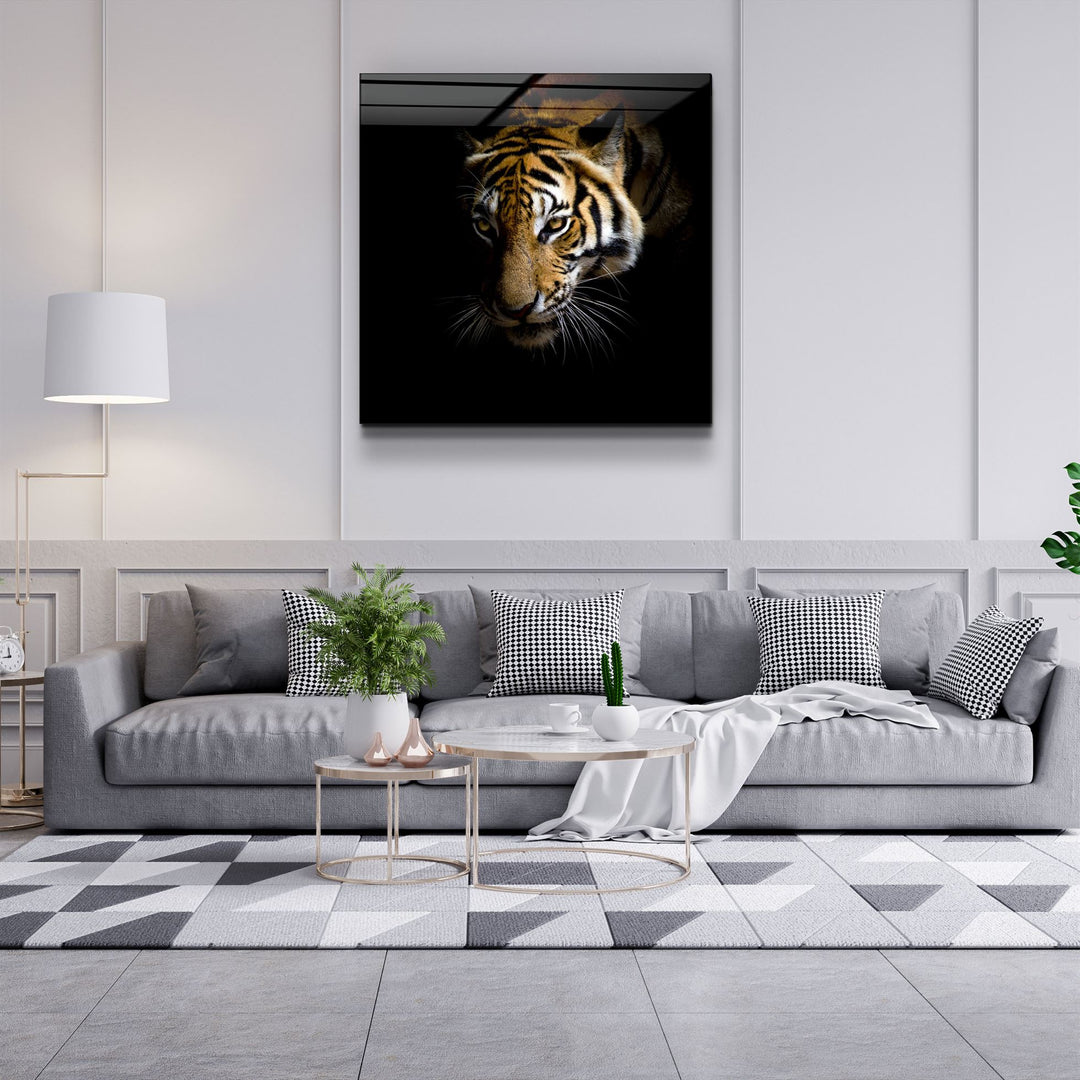 ・"Tiger"・Glass Wall Art | Artdesigna Glass Printing Wall Arts.