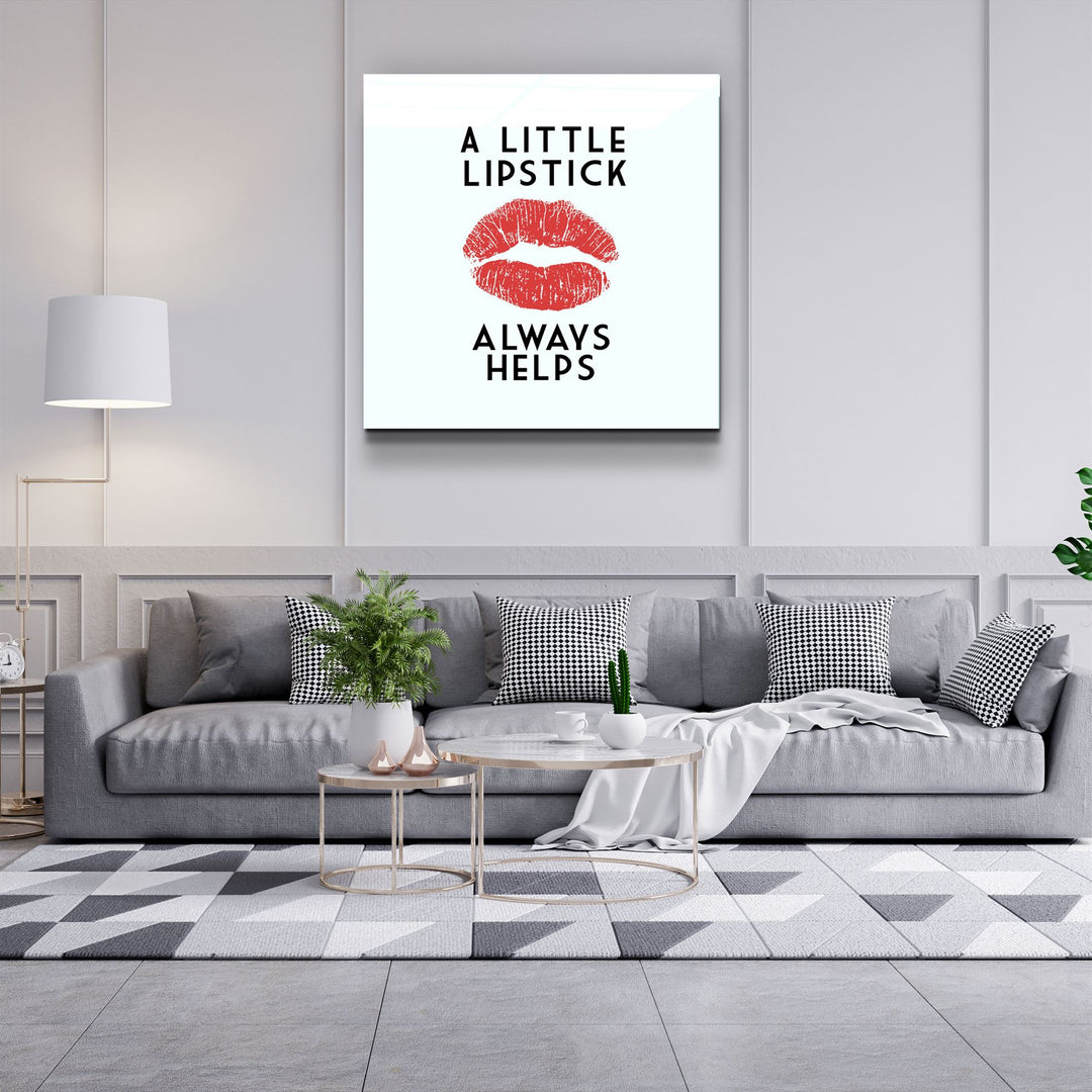 ・"Lipstick"・Glass Wall Art | Artdesigna Glass Printing Wall Arts.