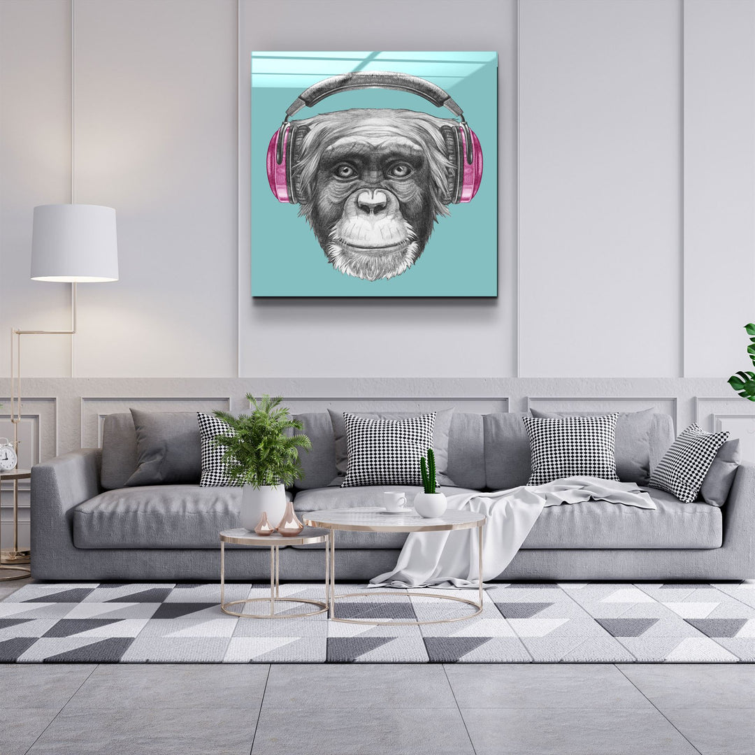 ・"Monkey"・Glass Wall Art | Artdesigna Glass Printing Wall Arts.