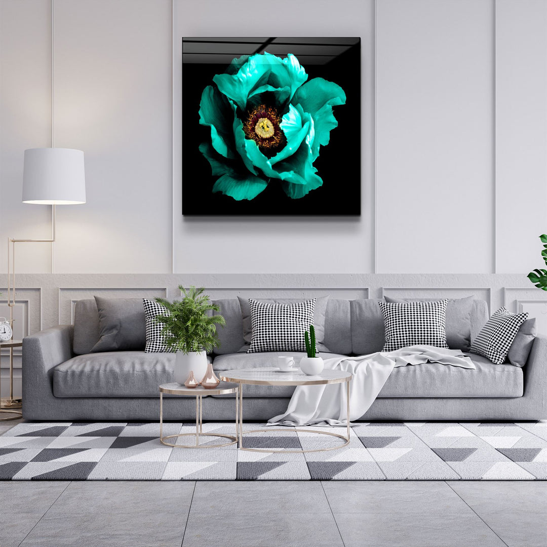 ・"Floral Green"・Glass Wall Art | Artdesigna Glass Printing Wall Arts.