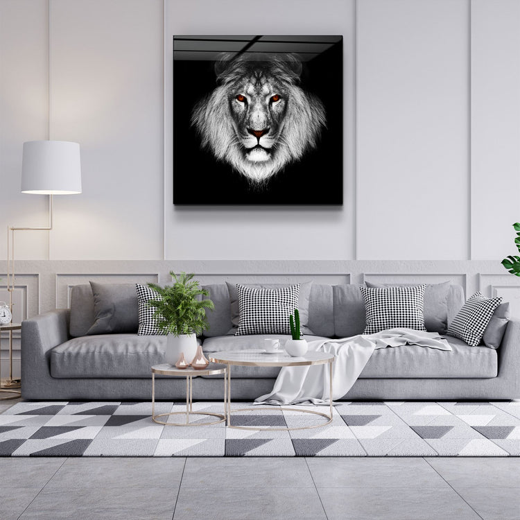 ・"Lion"・Glass Wall Art | Artdesigna Glass Printing Wall Arts.