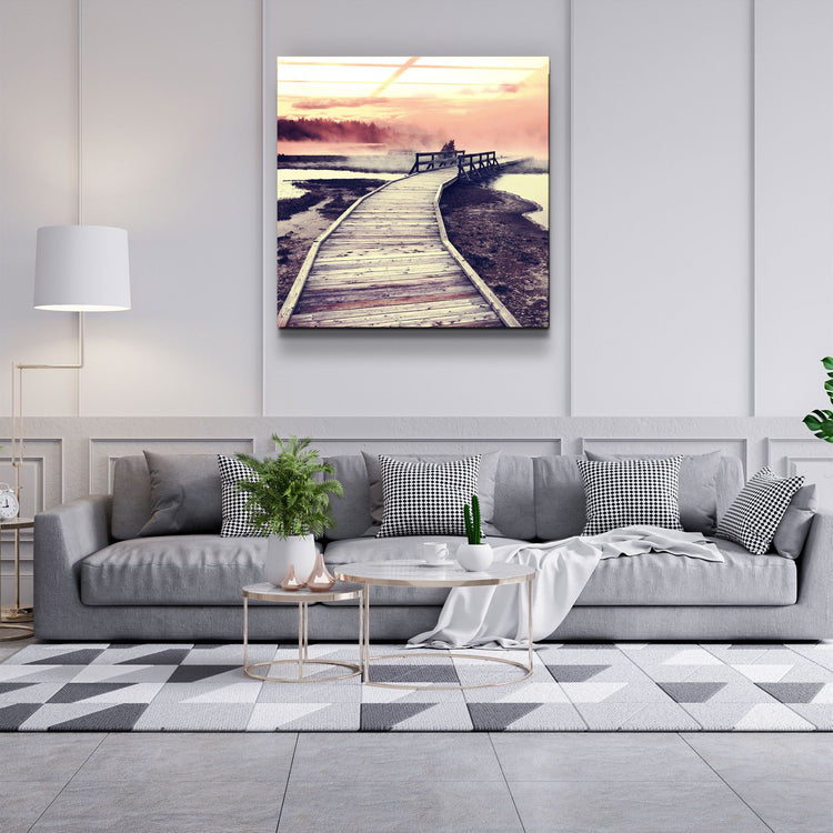 ・"Sunset Landscape"・Glass Wall Art | Artdesigna Glass Printing Wall Arts.