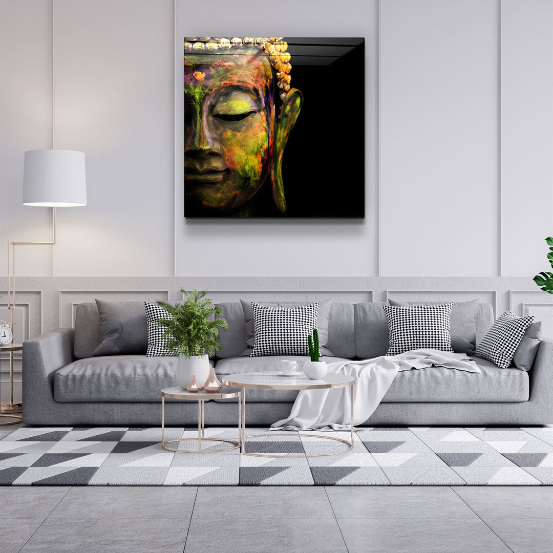 ・"Buddha"・Glass Wall Art | Artdesigna Glass Printing Wall Arts.