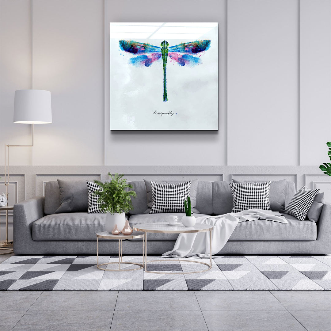 ・"Dragonfly"・Glass Wall Art | Artdesigna Glass Printing Wall Arts.