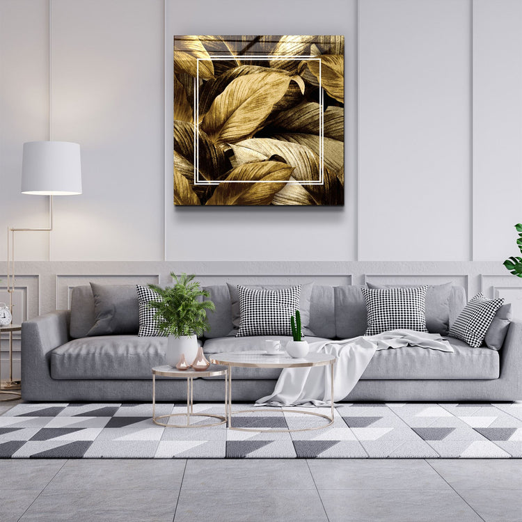 ・"Leaves "・Glass Wall Art | Artdesigna Glass Printing Wall Arts.