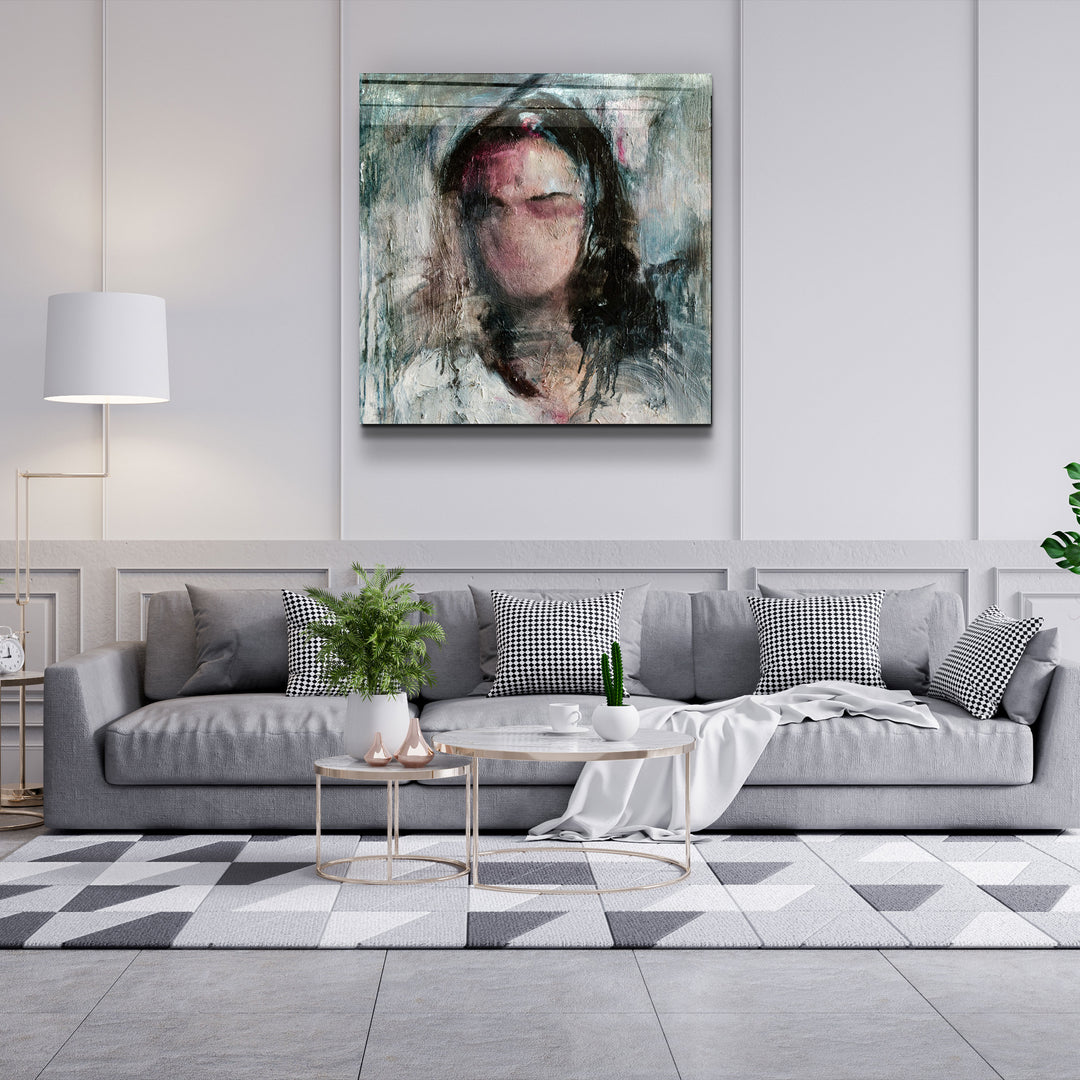 ・"Abstract Woman Oil Painting"・Glass Wall Art | Artdesigna Glass Printing Wall Arts.