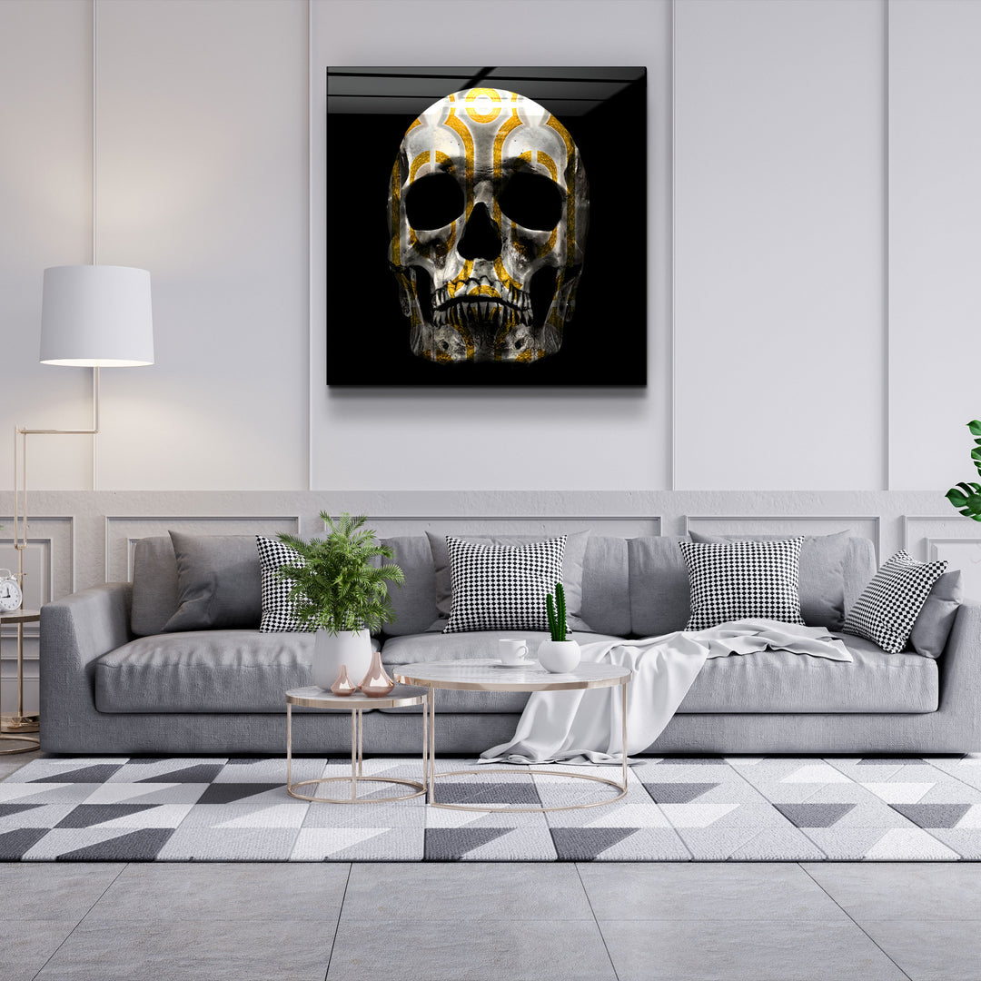 ・"Abstract Skull"・Glass Wall Art | Artdesigna Glass Printing Wall Arts.