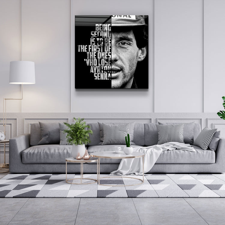 ・"Ayrton Senna"・Designers Collection Glass Wall Art | Artdesigna Glass Printing Wall Arts.