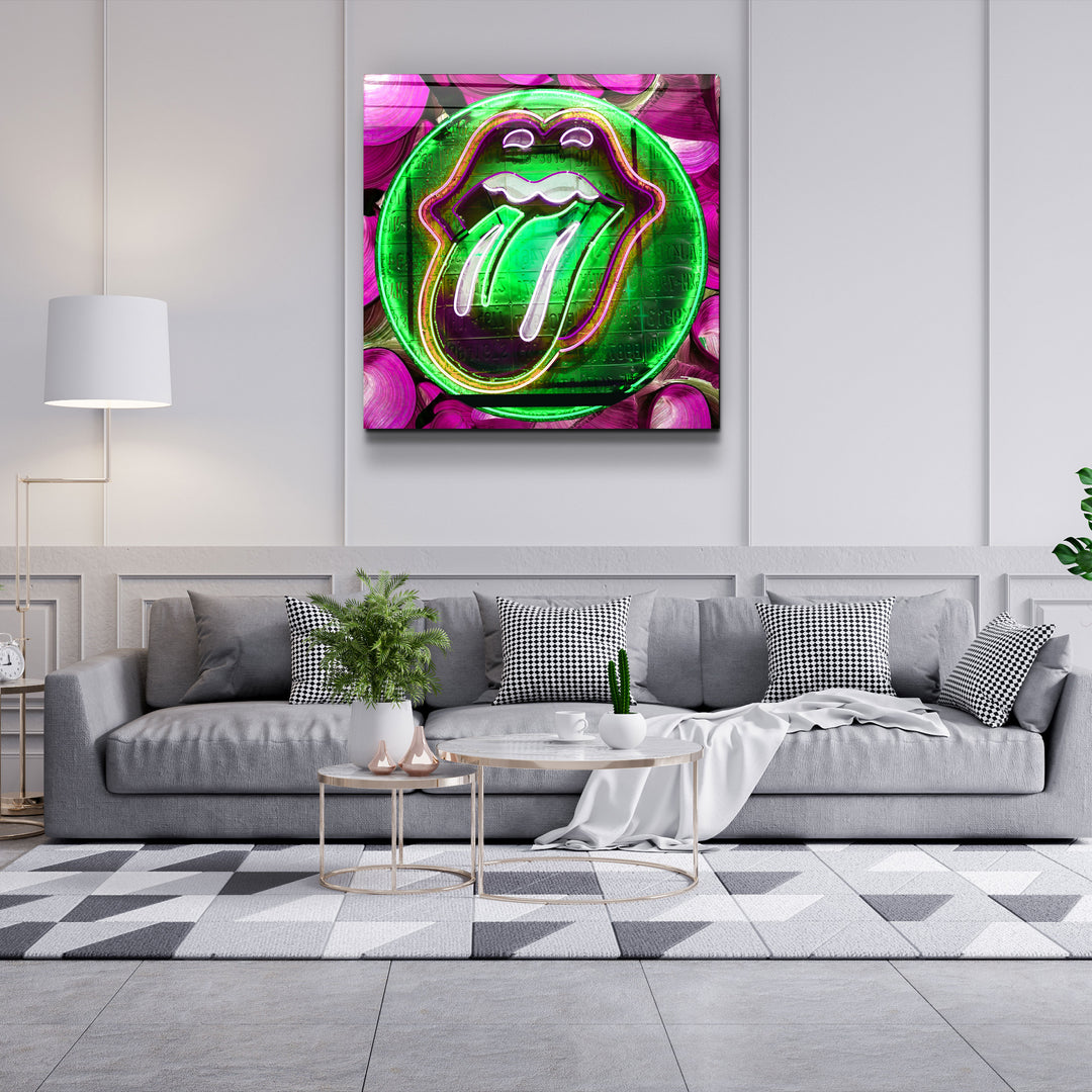 ・"The Green Pill For a Fun"・Glass Wall Art | Artdesigna Glass Printing Wall Arts.