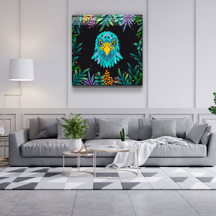 ・"Animal Republic-Eagle"・Designers Collection Glass Wall Art | Artdesigna Glass Printing Wall Arts.