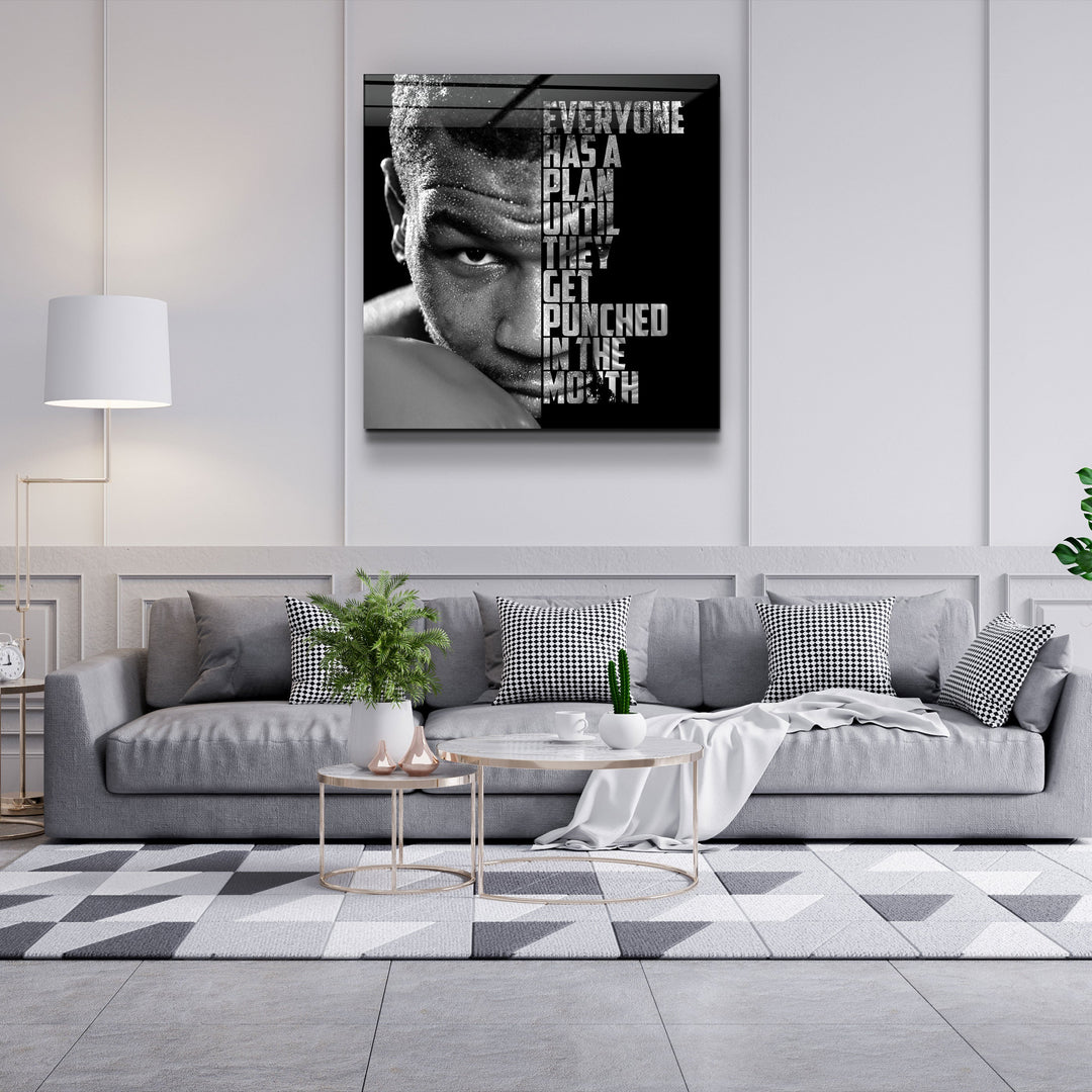 ・"Mike Tyson"・Designers Collection Glass Wall Art | Artdesigna Glass Printing Wall Arts.