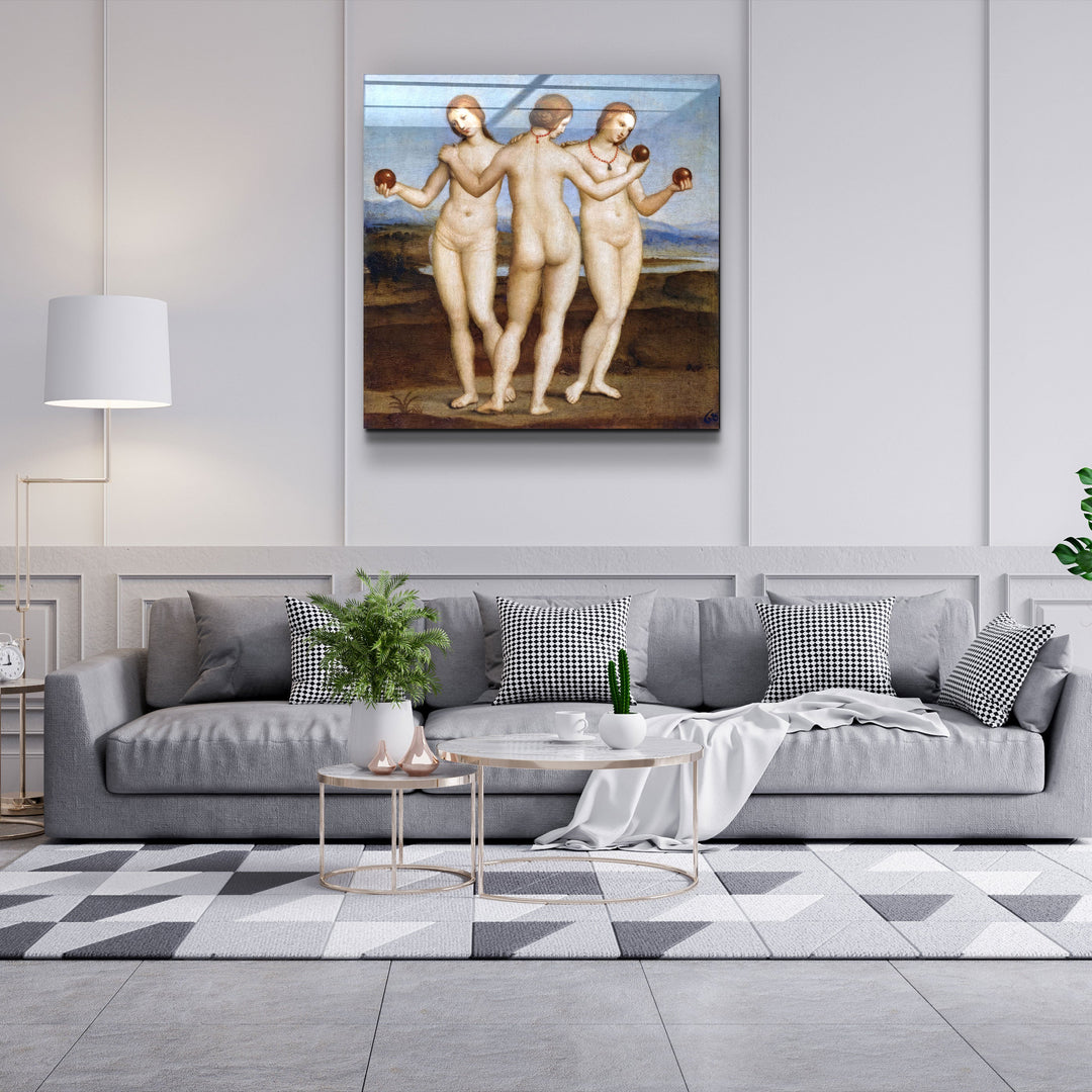 ."Raphael's Three Graces (1504)". Glass Wall Art