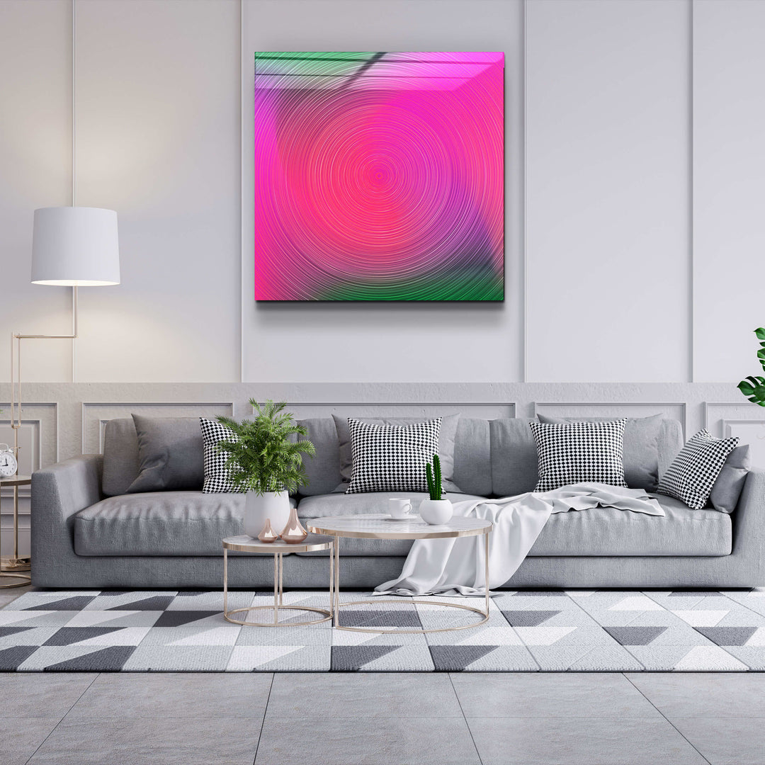 ."Pink Hypnosis". Designer's Collection Glass Wall Art