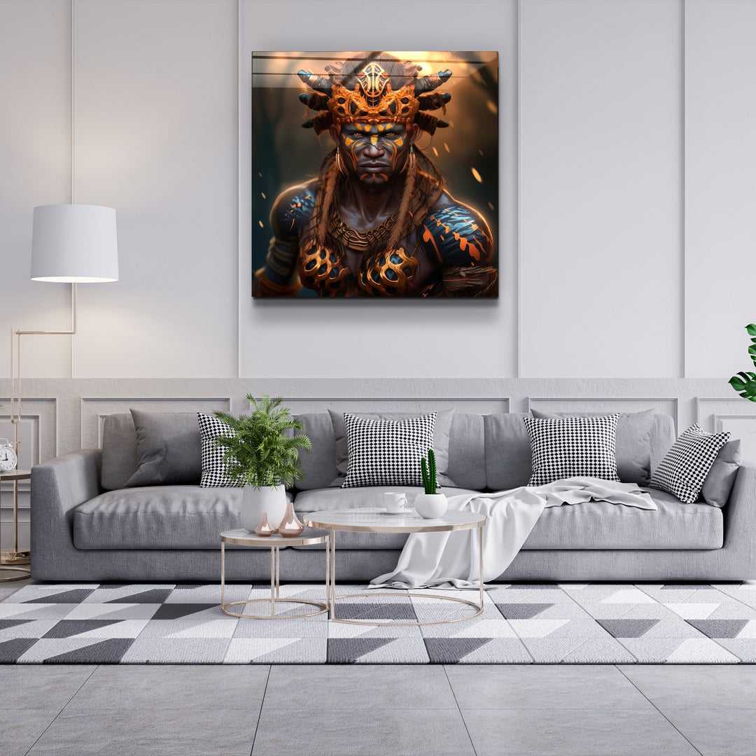 ."Warriors 3". Secret World Collection Glass Wall Art