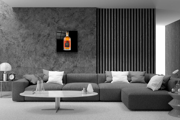 ."Whiskey Bottle". Glass Wall Art | Artdesigna Glass Printing Wall Arts.