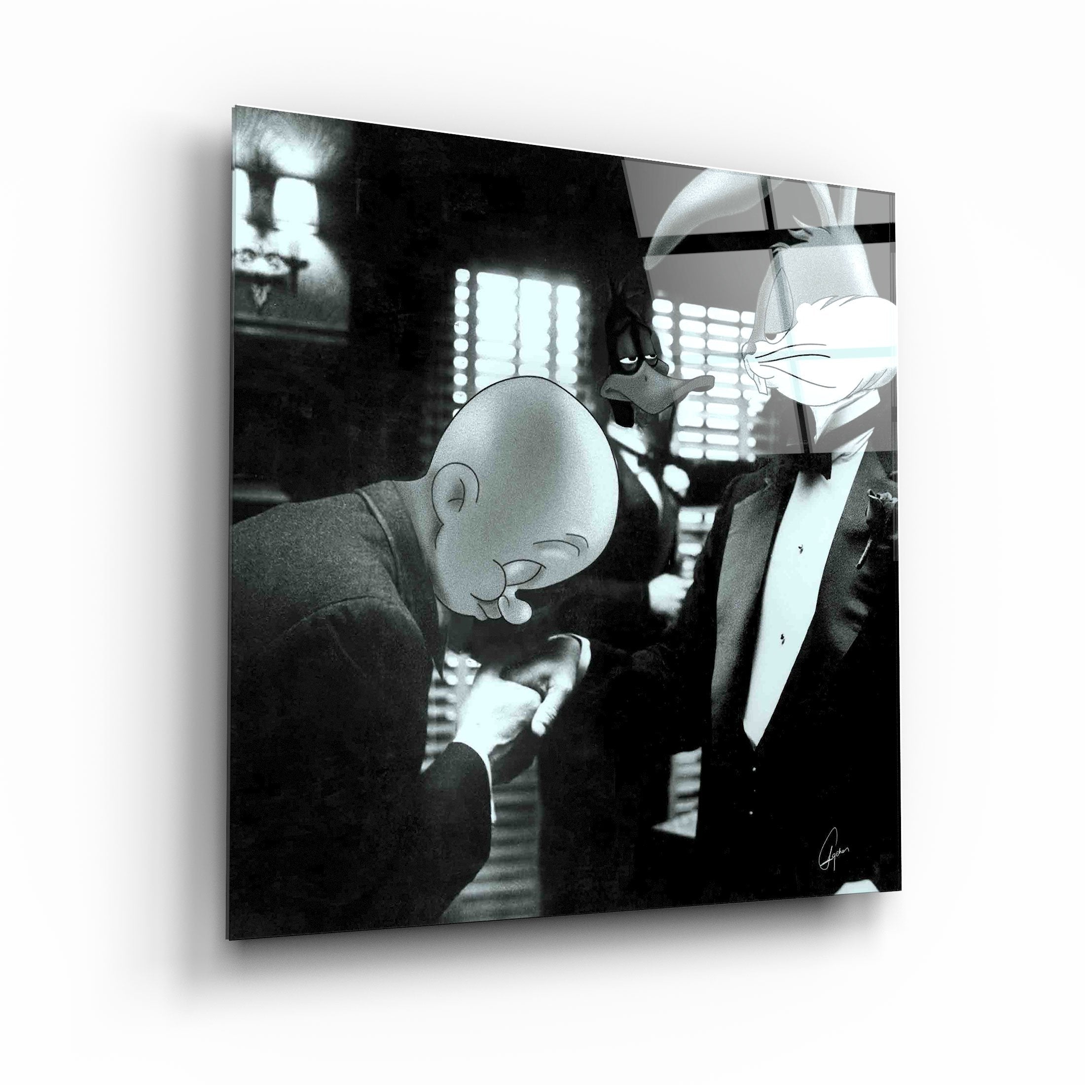 ・"Don Bunny - GodFather"・Designers Collection Glass Wall Art | Artdesigna Glass Printing Wall Arts.