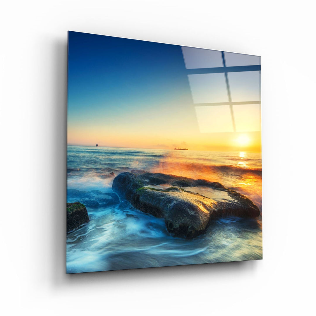 ・"Sunset"・Glass Wall Art | Artdesigna Glass Printing Wall Arts.