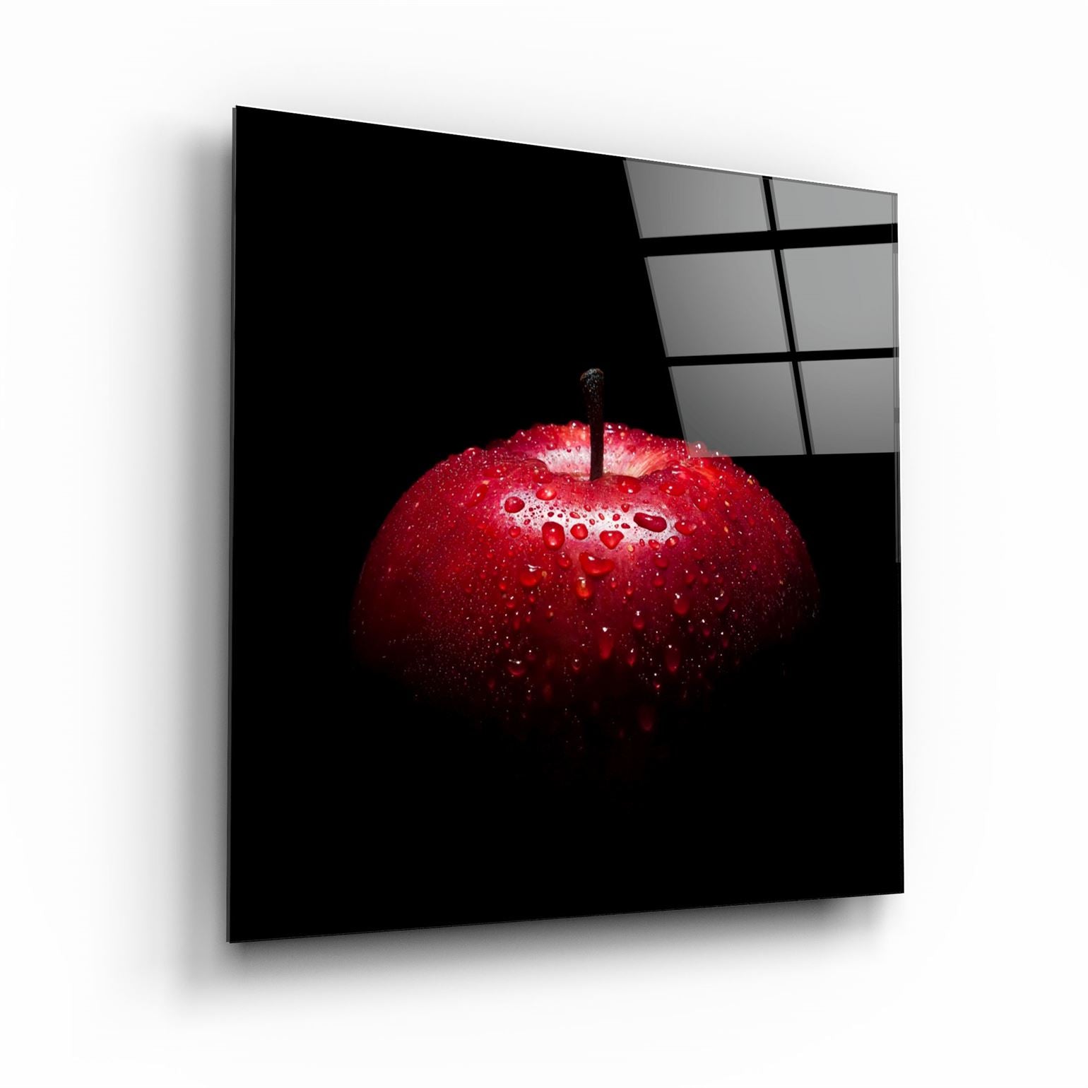 ・"Red Apple"・Glass Wall Art | Artdesigna Glass Printing Wall Arts.