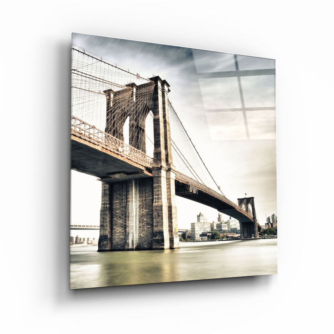 ・"Brooklyn Bridge"・Glass Wall Art | Artdesigna Glass Printing Wall Arts.