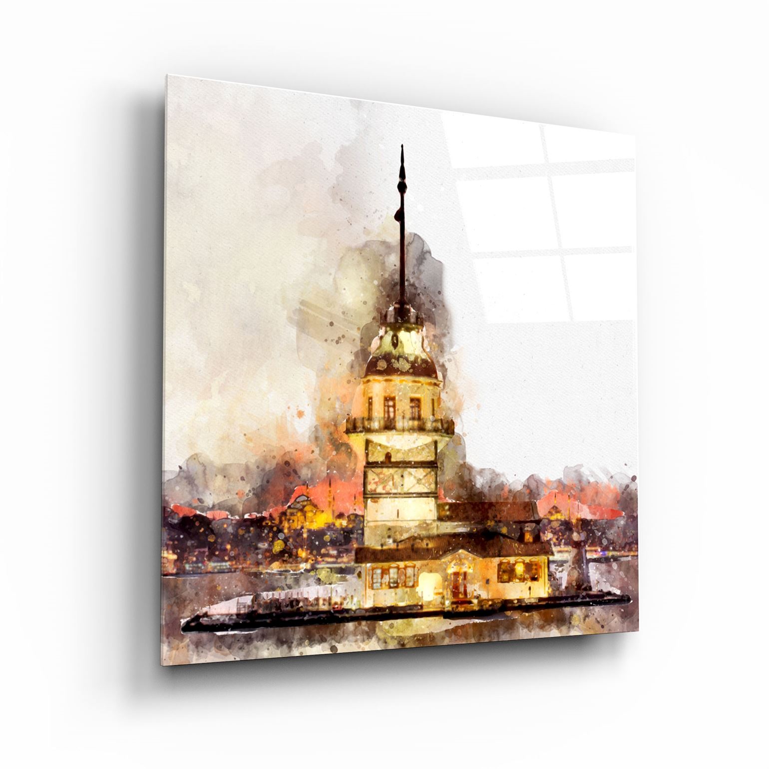 ・"Maiden's Tower"・Glass Wall Art | Artdesigna Glass Printing Wall Arts.