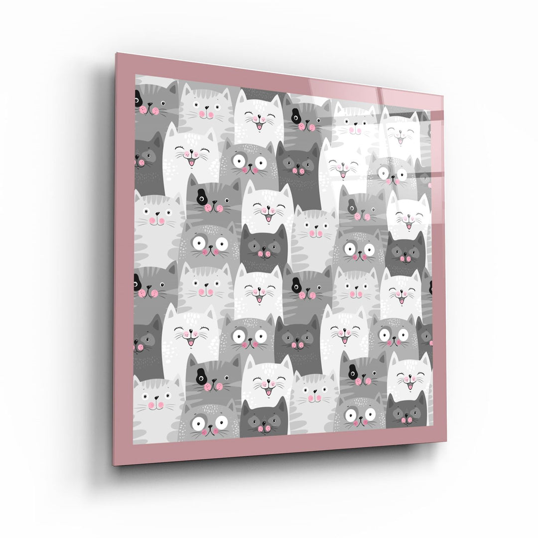 ・"Cats"・Glass Wall Art | Artdesigna Glass Printing Wall Arts.