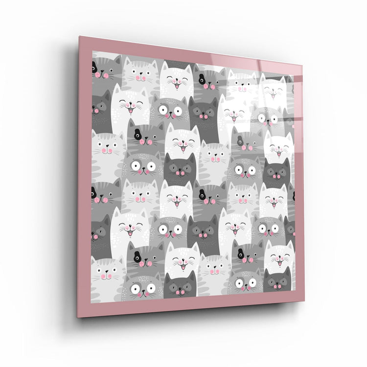 ・"Cats"・Glass Wall Art | Artdesigna Glass Printing Wall Arts.