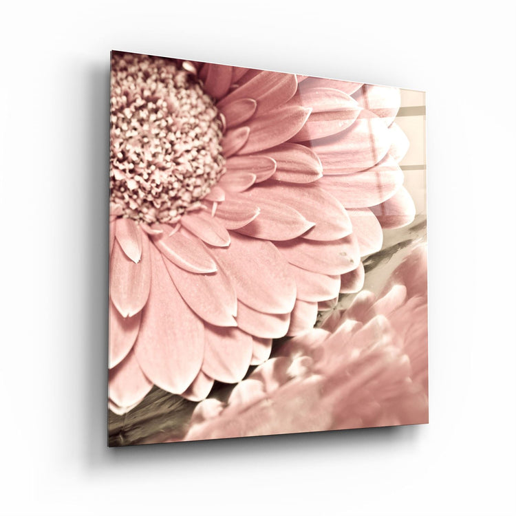 ・"Pink Flower"・Glass Wall Art | Artdesigna Glass Printing Wall Arts.