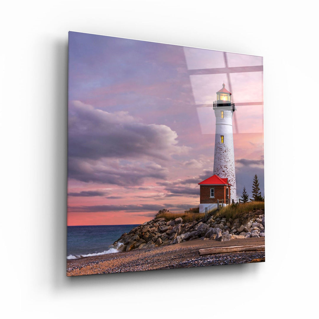 ・"Lighthouse"・Glass Wall Art | Artdesigna Glass Printing Wall Arts.