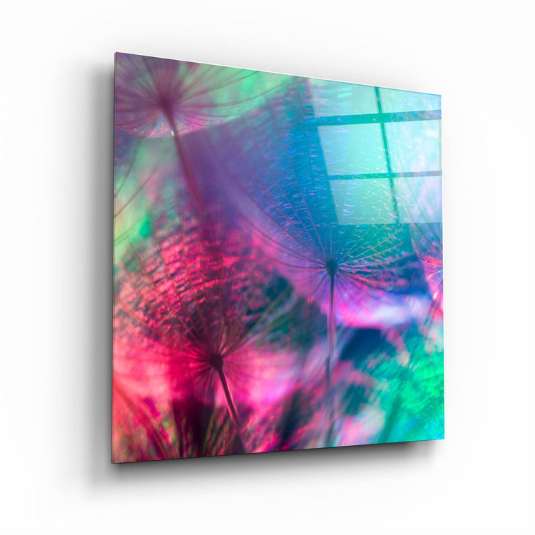 ・"Dandelion"・Glass Wall Art | Artdesigna Glass Printing Wall Arts.