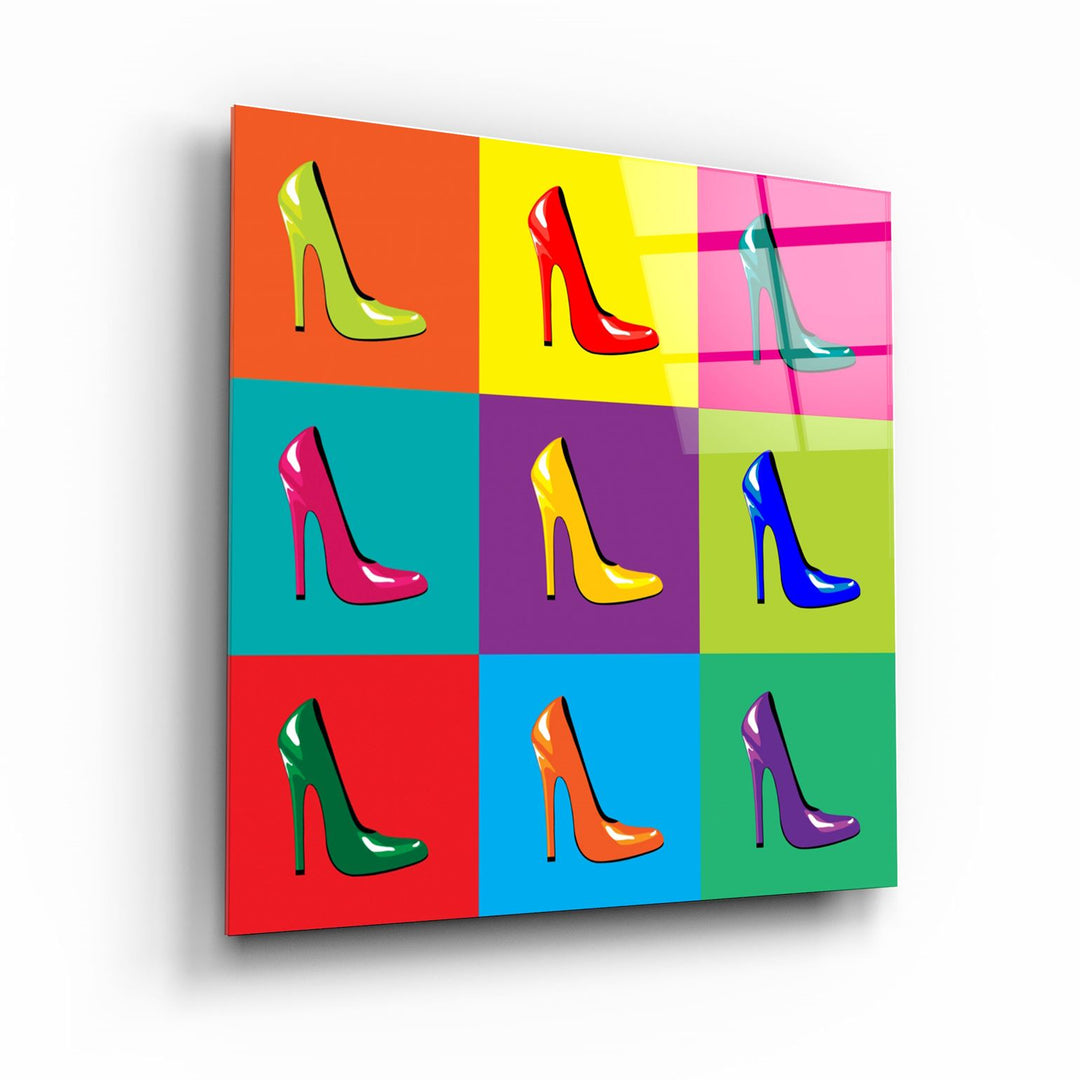 ・"Colorful Shoes"・Glass Wall Art | Artdesigna Glass Printing Wall Arts.