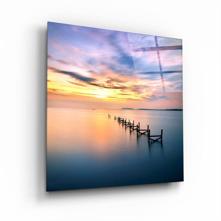 ・"Sunset"・Glass Wall Art | Artdesigna Glass Printing Wall Arts.