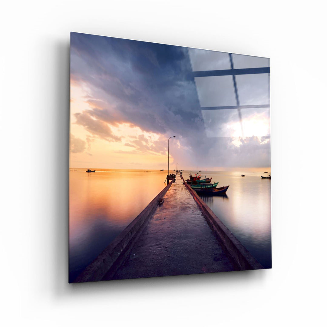 ・"Quay"・Glass Wall Art | Artdesigna Glass Printing Wall Arts.