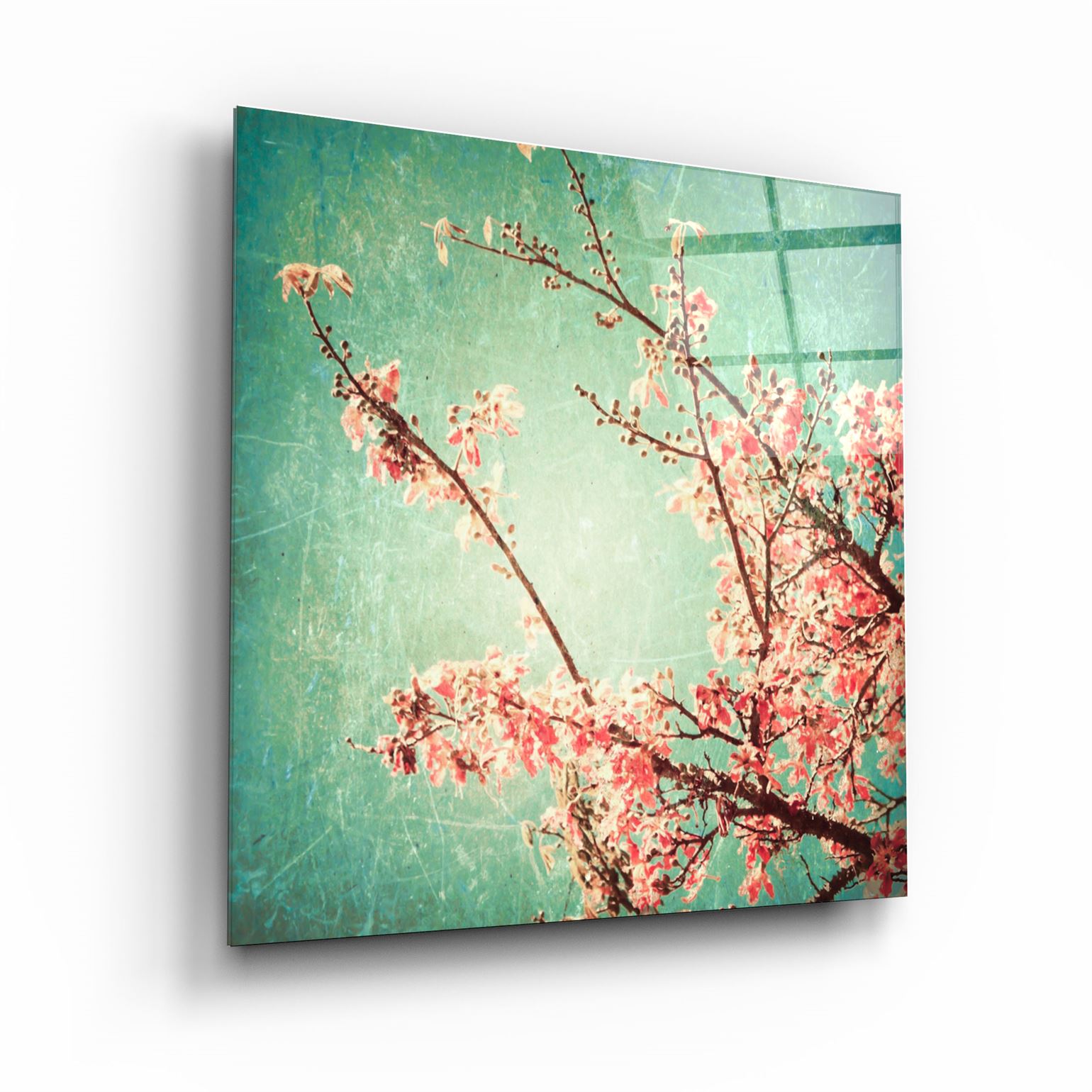 ・"Cherry Blossom"・Glass Wall Art | Artdesigna Glass Printing Wall Arts.