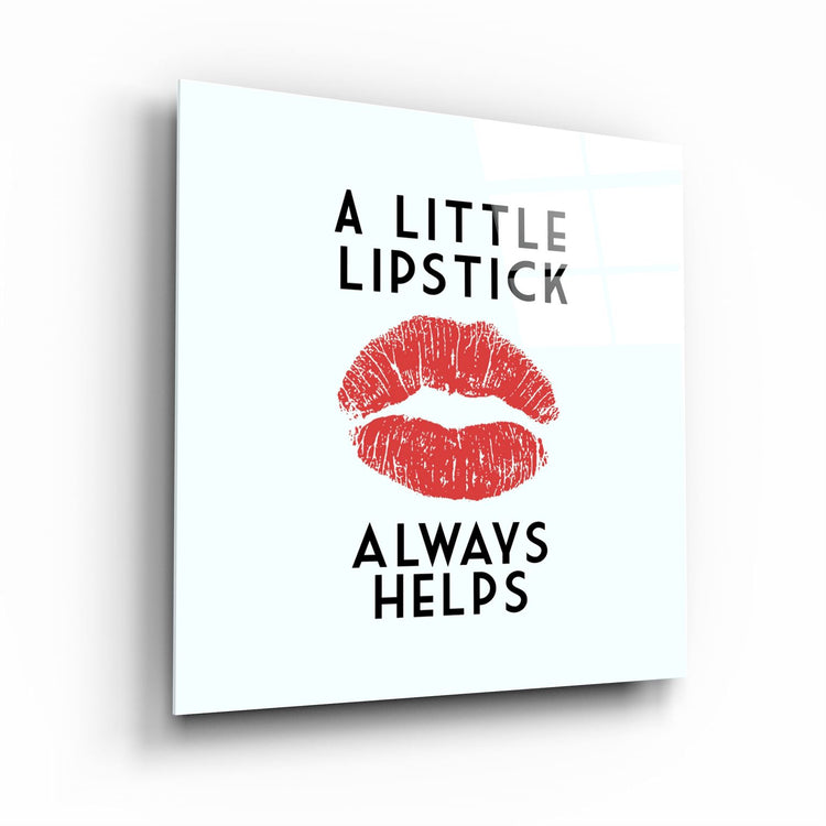 ・"Lipstick"・Glass Wall Art | Artdesigna Glass Printing Wall Arts.