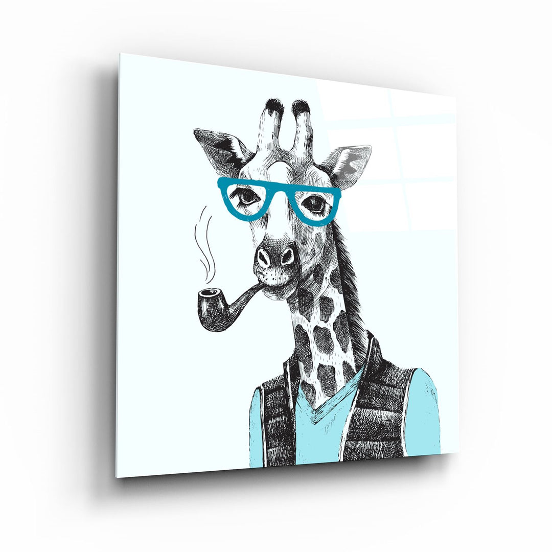 ・"Bay Giraffe"・Glass Wall Art | Artdesigna Glass Printing Wall Arts.