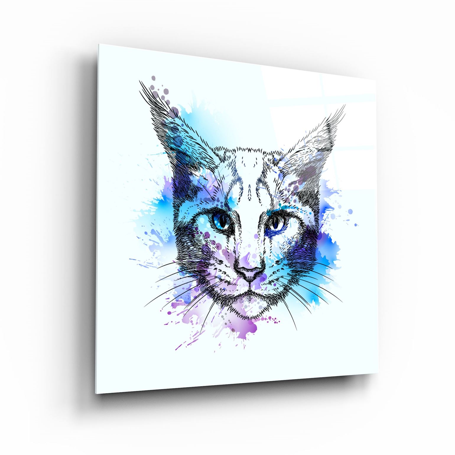 ・"Cat"・Glass Wall Art | Artdesigna Glass Printing Wall Arts.