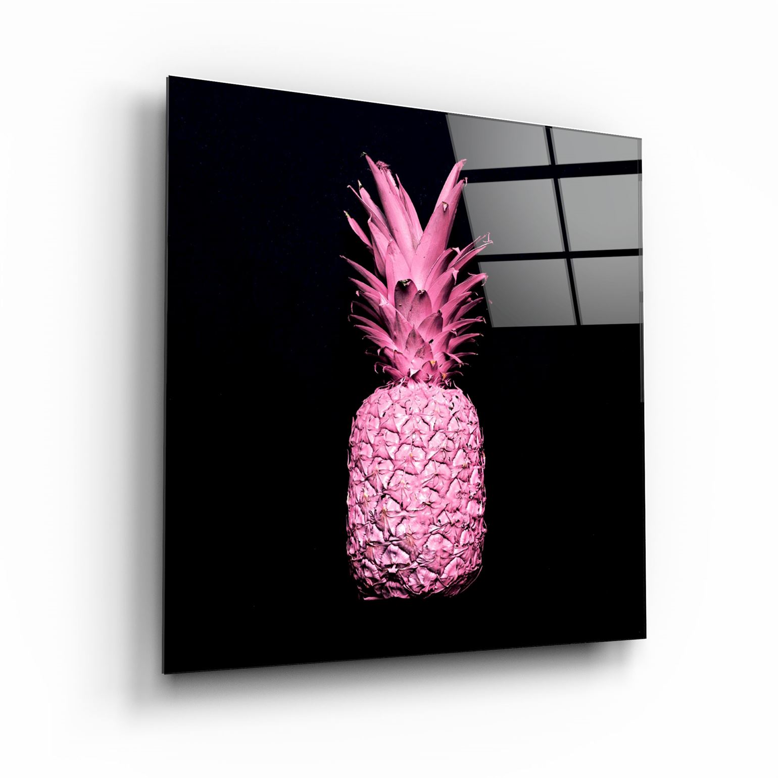 ・"Pink Pineapple"・Glass Wall Art | Artdesigna Glass Printing Wall Arts.