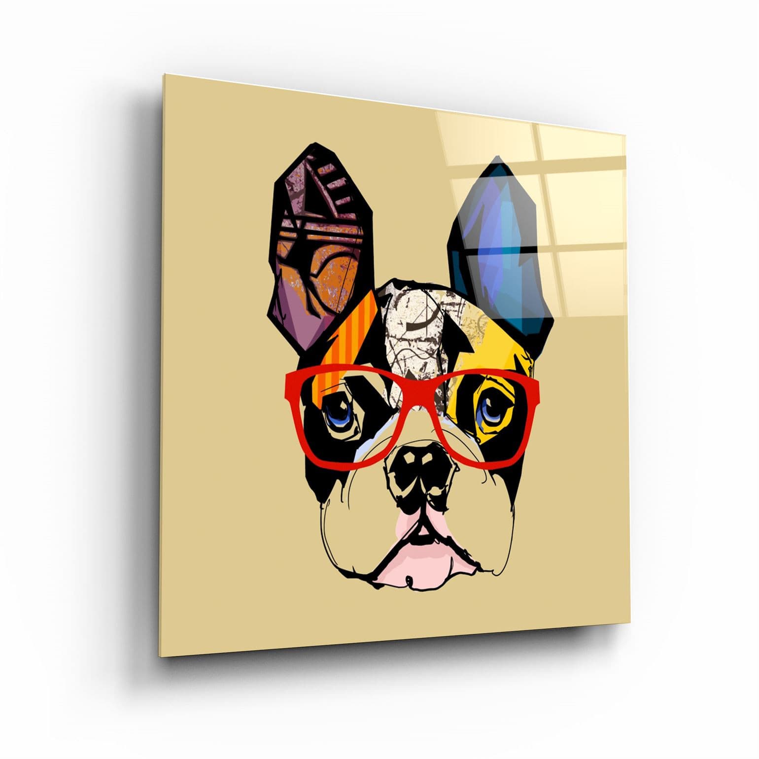 ・"Abstract Dog Face"・Glass Wall Art | Artdesigna Glass Printing Wall Arts.