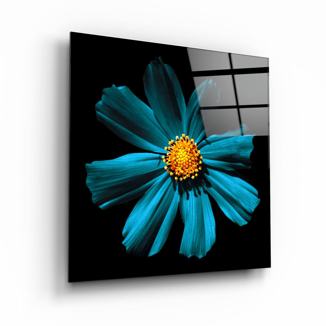 ・"Green Flower"・Glass Wall Art | Artdesigna Glass Printing Wall Arts.