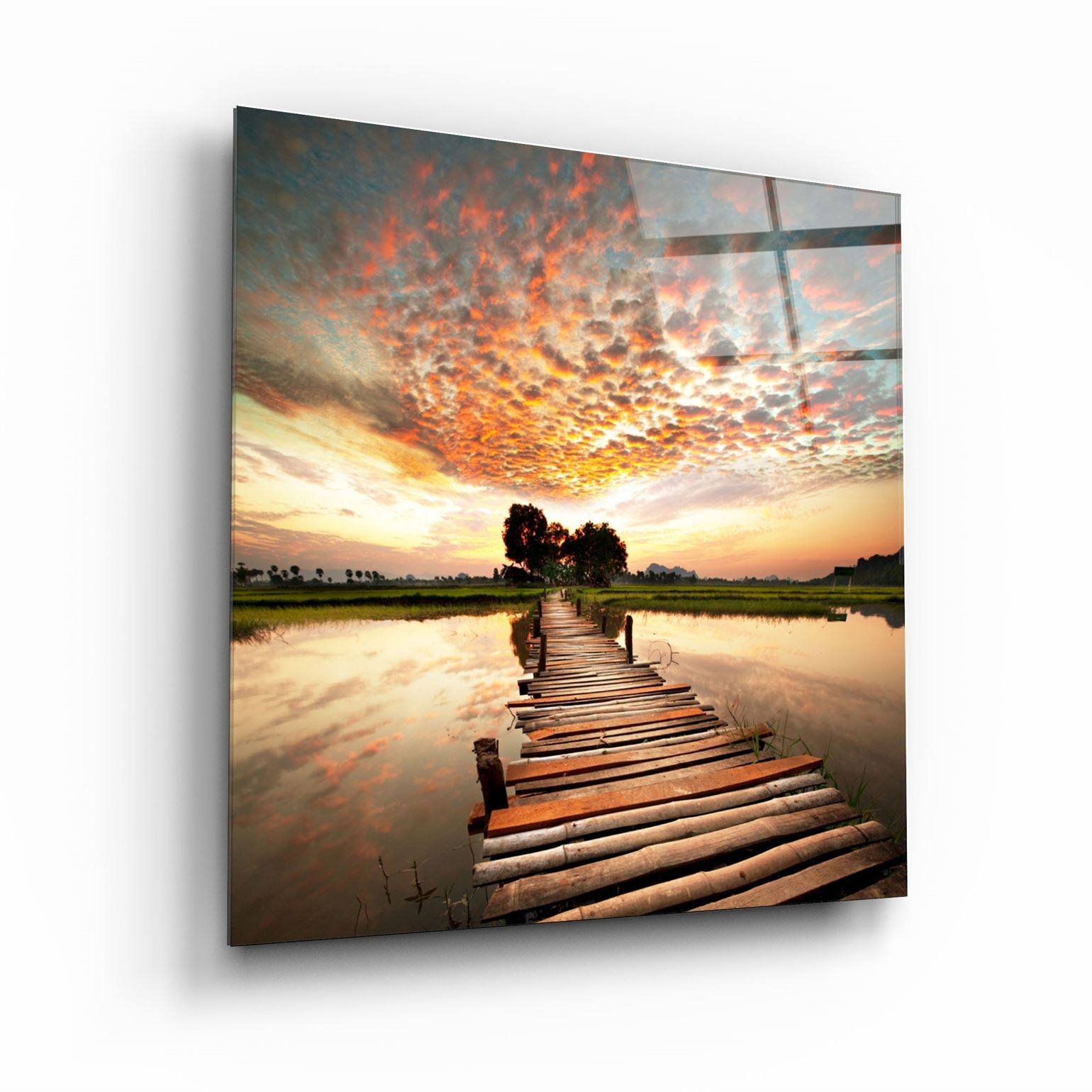 ・"Dock and Landscape"・Glass Wall Art | Artdesigna Glass Printing Wall Arts.