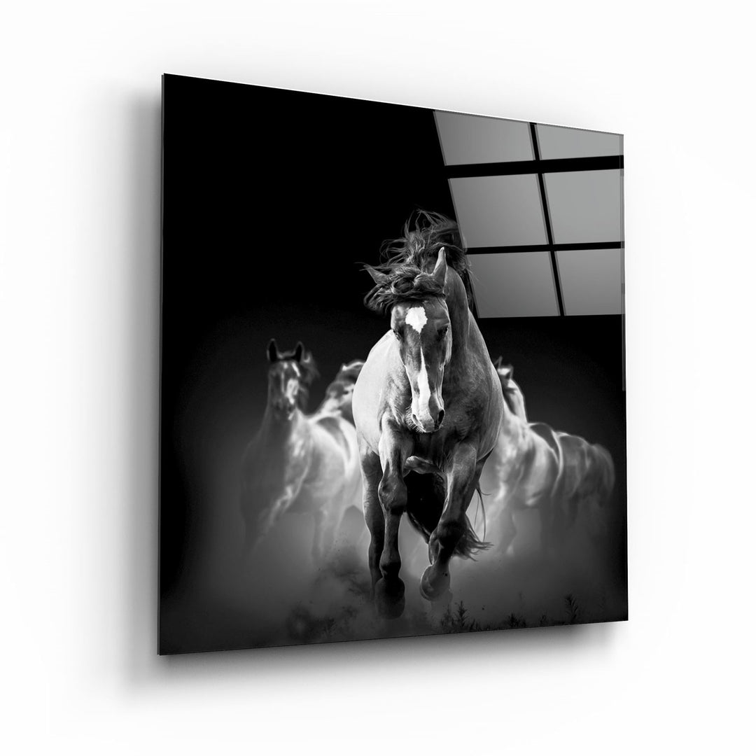 ・"Running Horse"・Glass Wall Art | Artdesigna Glass Printing Wall Arts.