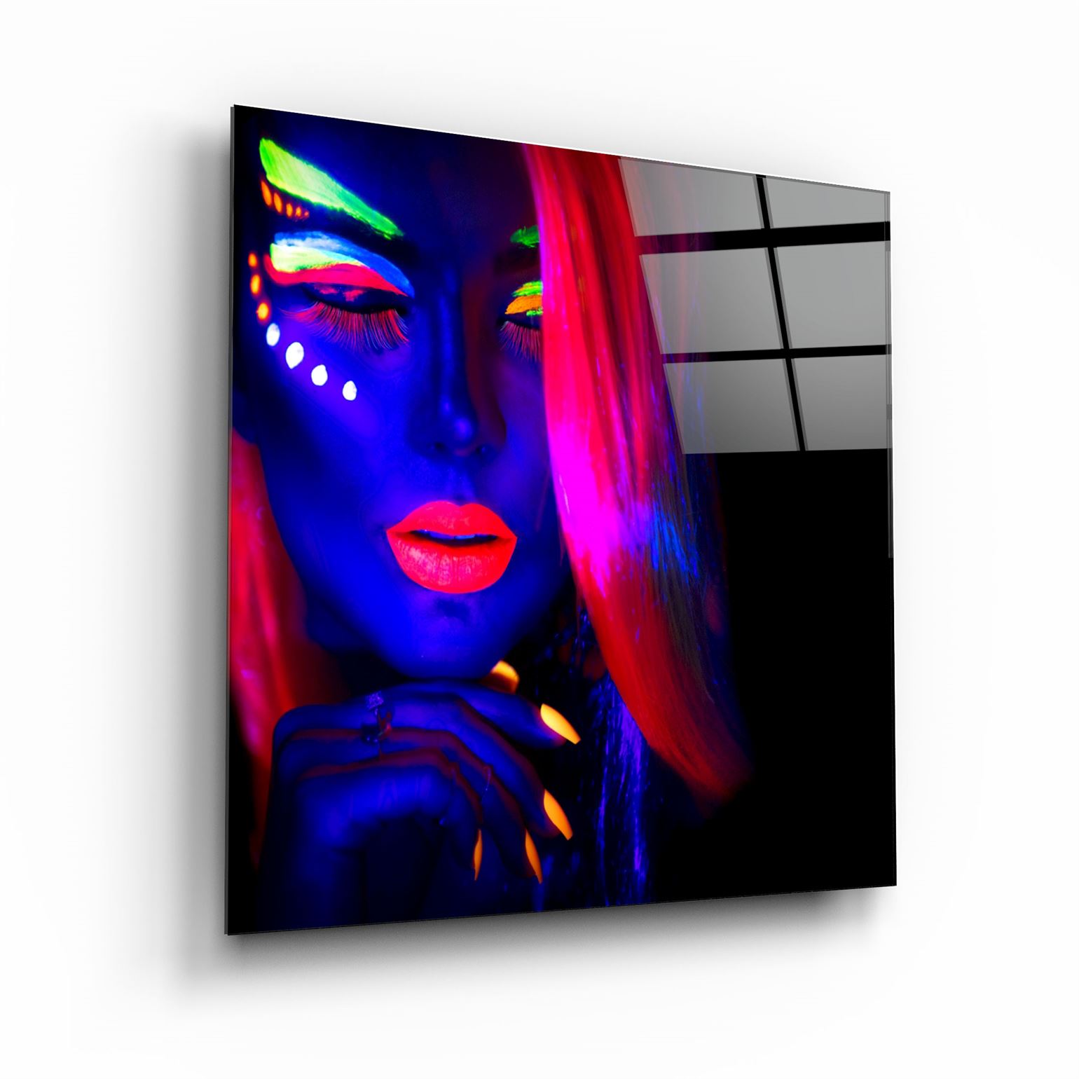 ・"Neon Dancer"・Glass Wall Art | Artdesigna Glass Printing Wall Arts.