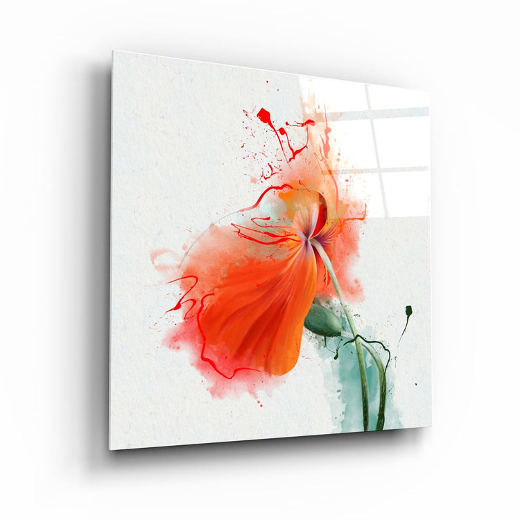 ・"Flower"・Glass Wall Art | Artdesigna Glass Printing Wall Arts.