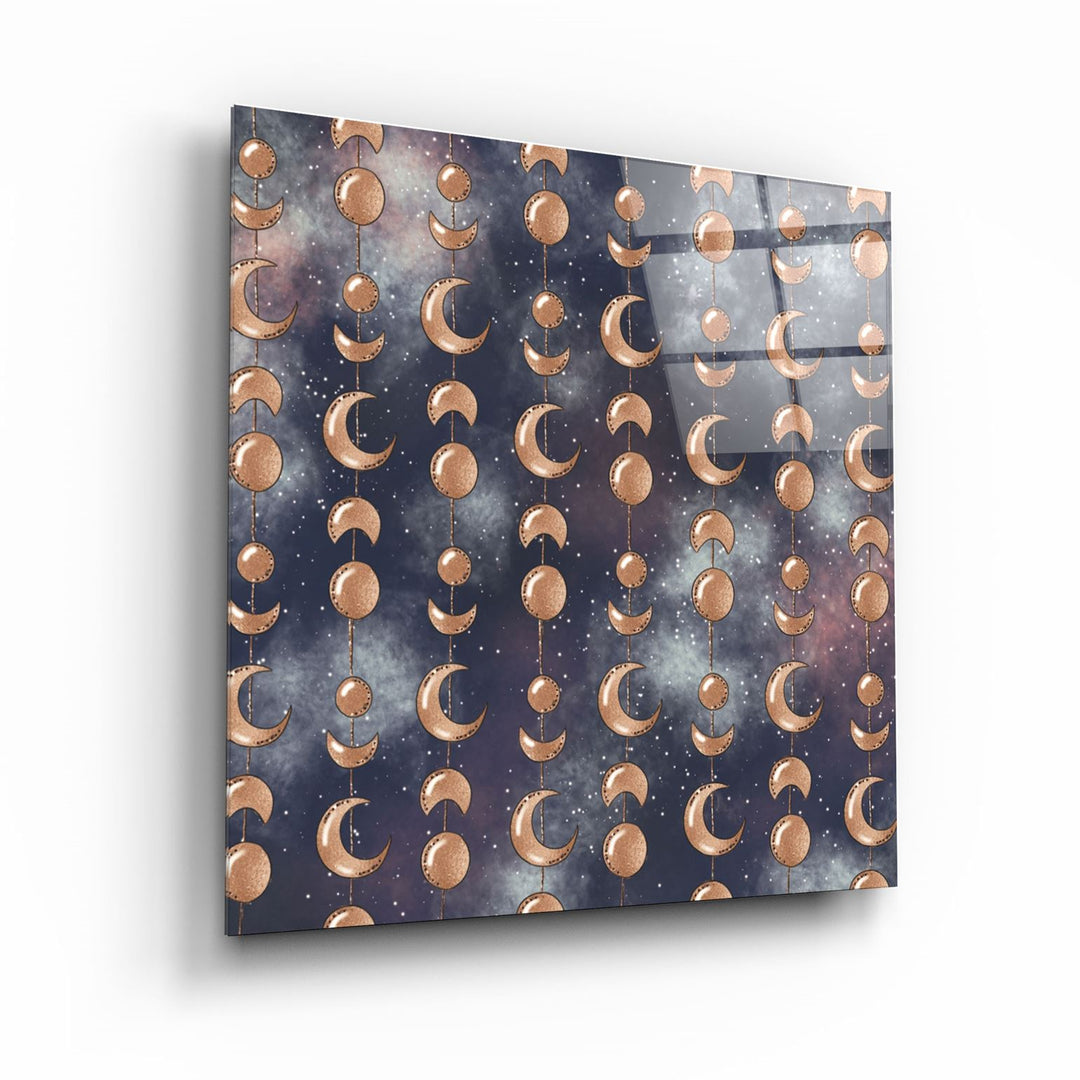 ."Moon Drops Gray". Glass Wall Art | Artdesigna Glass Printing Wall Arts.