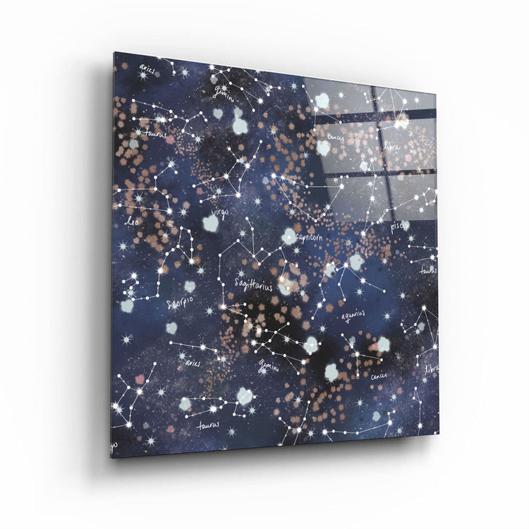 ・"Stars and Zodiacs"・Glass Wall Art | Artdesigna Glass Printing Wall Arts.