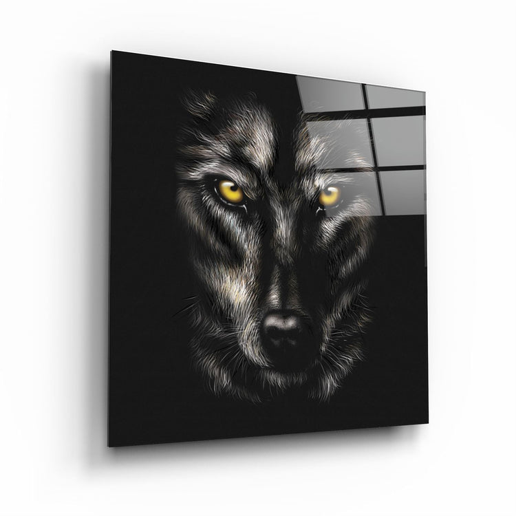 ・"Yellow eyes"・Glass Wall Art | Artdesigna Glass Printing Wall Arts.