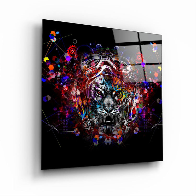 ・"Abstract Tiger"・Glass Wall Art | Artdesigna Glass Printing Wall Arts.